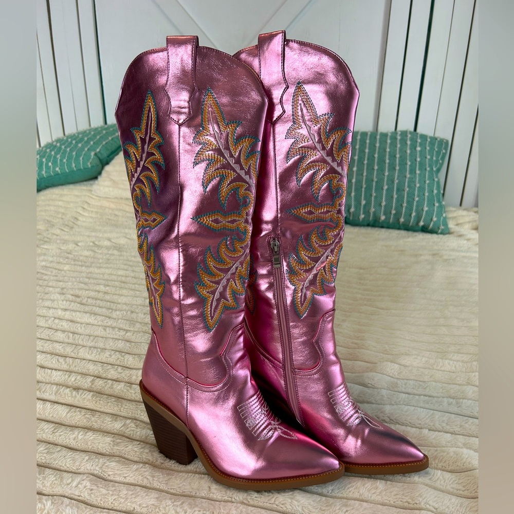 Pink Western Boots